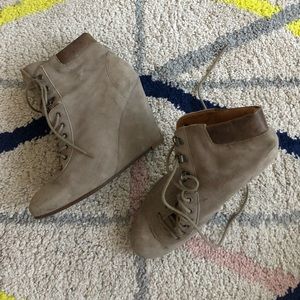 Pour La Victoire  - Suede Wedge Booties